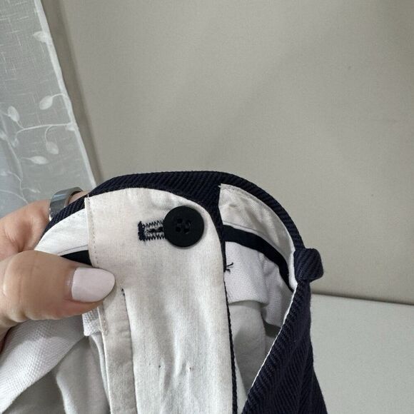 Theory Womens Dress Pants 2 Blue Pintuck Twill Knit 2 Trouser Comfy Office Basic - Picture 11 of 13